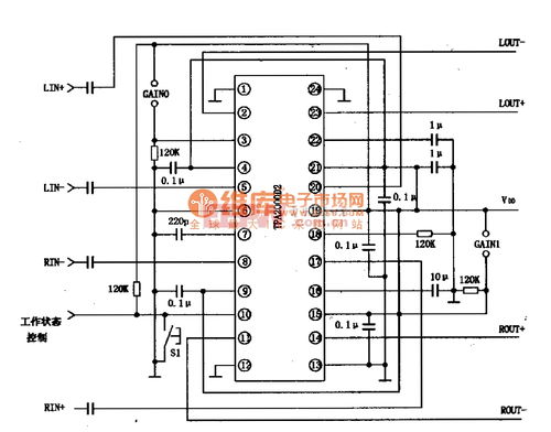 TPA2000D2 免濾波 D 類功放集成電路圖與工作原理詳解