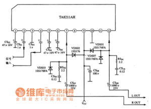 TA8211AH雙音頻功放集成電路解析與典型應用電路圖